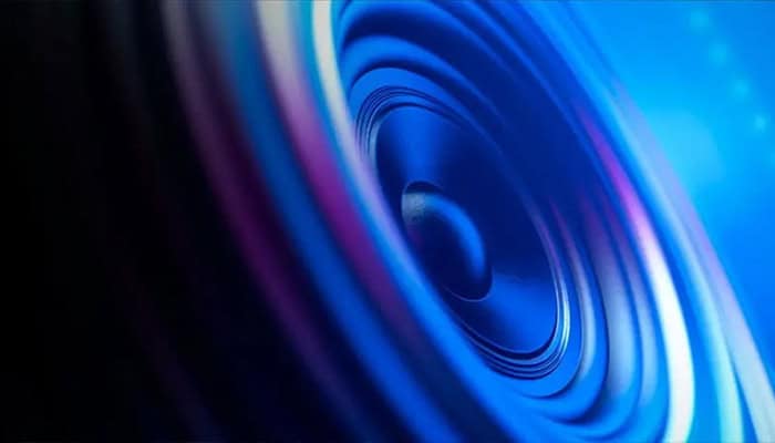 Close-up of a speaker cone representing precision sound